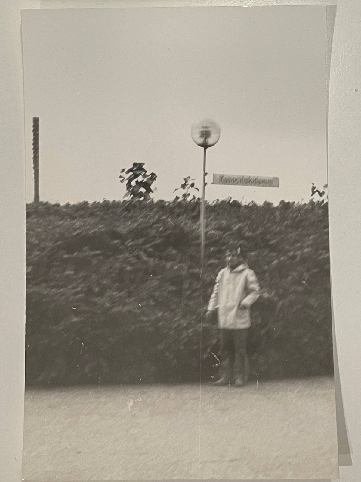 Old dad by lamp post